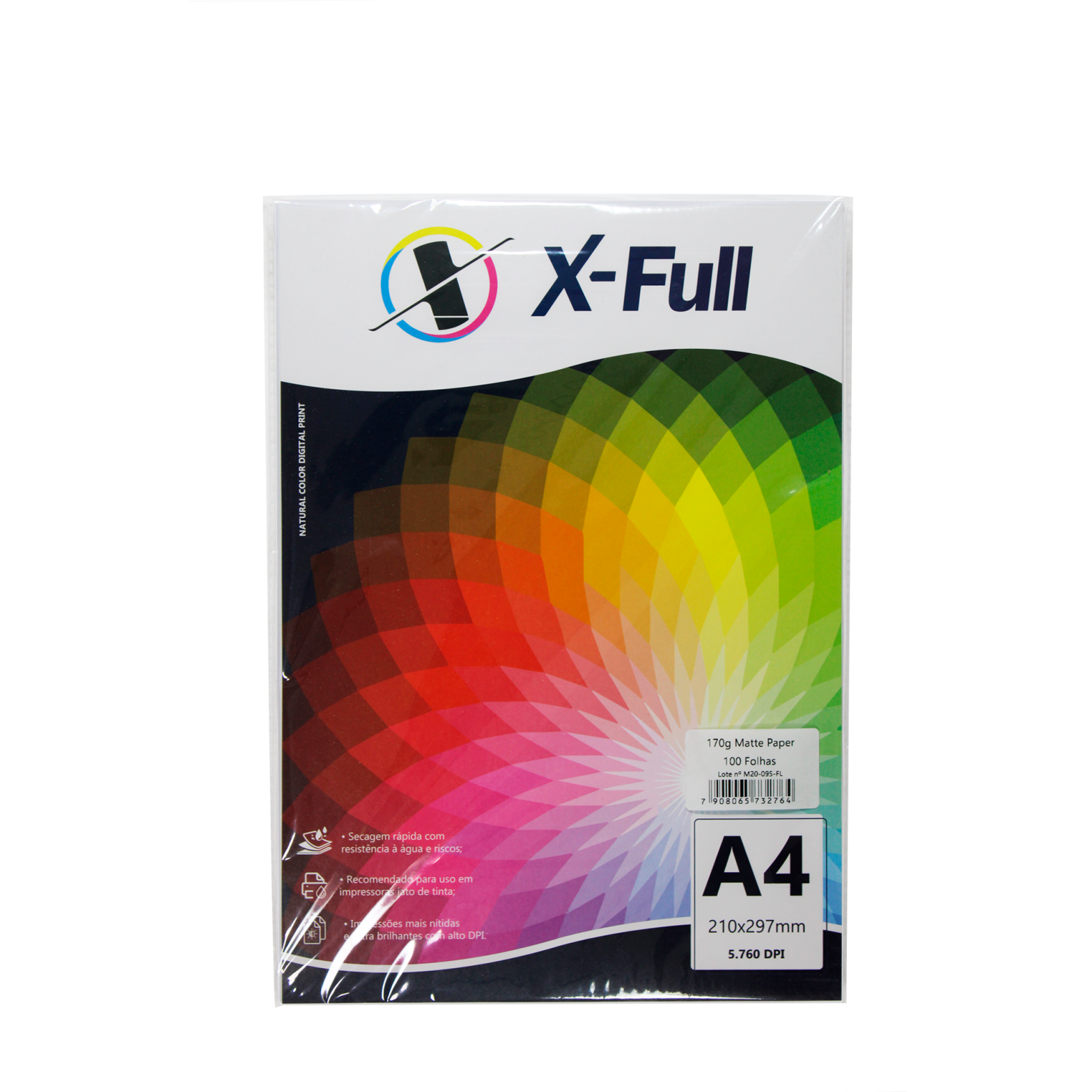 Papel FotogrÁfico Matte 170g A4 Pacote C 100 Folhas X Full Xfull 3668